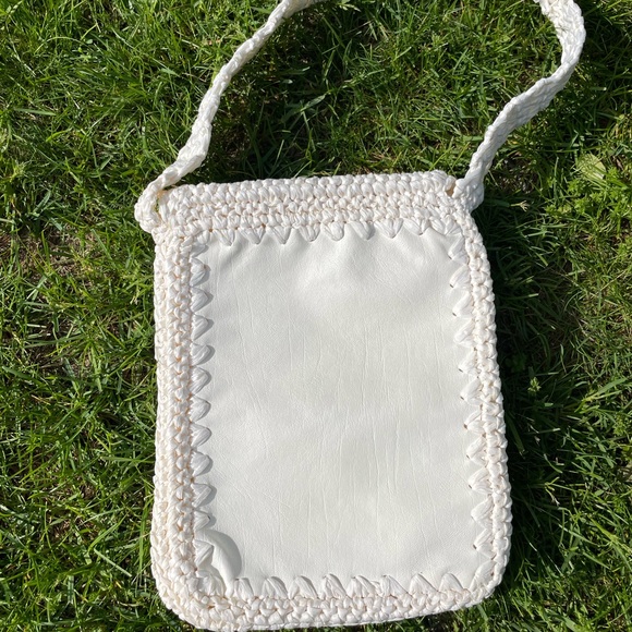 White vintage hand bag boho bag✨ - Picture 4 of 4